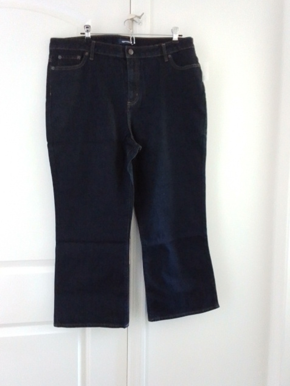 Amazon Women's Dark Indigo Straight-Leg Mid Rise Jeans